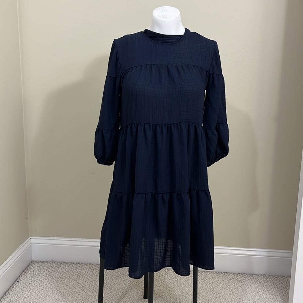 Calvin Klein Navy Babydoll Dress